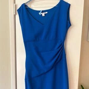 Diane Von Furstenberg Slimming Vibrant Blue Midi Dress